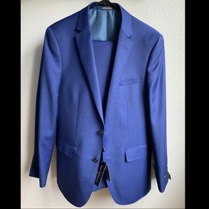 London Fog European Extra Slim Fit Royal Blue Suit
